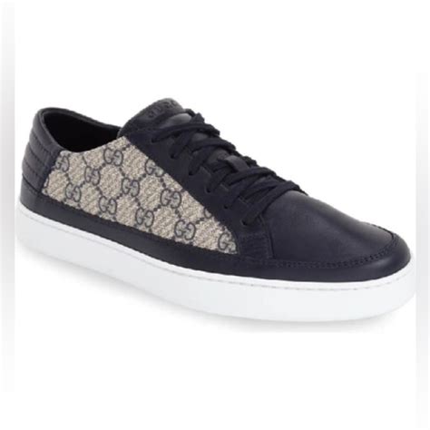 gucci men's common gg supreme low-top sneakers black mens|Buy Gucci Gg Supreme Shoes: New Releases & Iconic Styles.